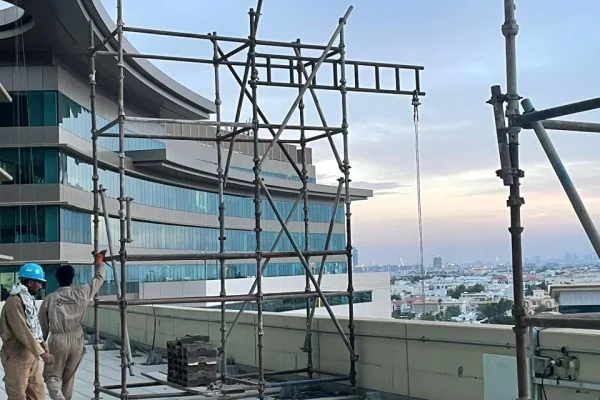 Counter weight system scaffolding